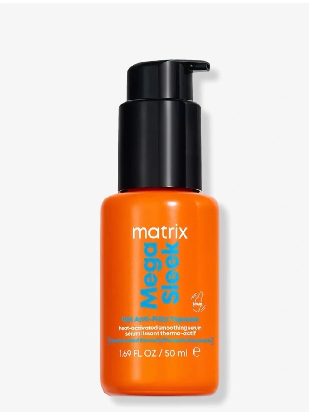 NWT Matrix Mega Sleek 96H Anti-Frizz Topcoat Smoothing Hair Serum 1.69 oz
